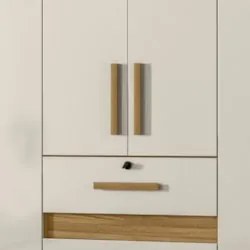 Guarda Roupa Casal 165cm 6 Portas Tati Freijó/Off Z17 - Mpozena