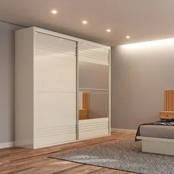 Guarda Roupa Casal com Espelho 223cm 2 Portas 100% MDF TW602E Off Whit