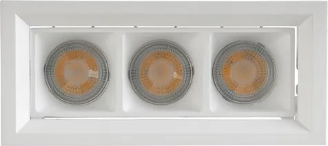 Plafon De Embutir Articulado Branco 3 Focos Pro 11