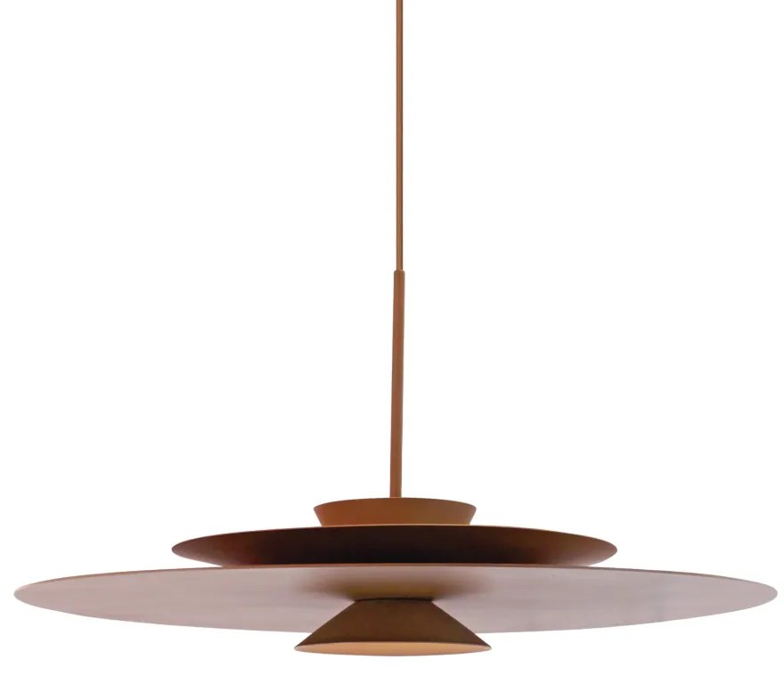 Pendente Tule Ø60X25,4Cm 1Xmr16 - Usina 25121/60 (MR-T - Marrom Texturizado, Igual a Cor 1)