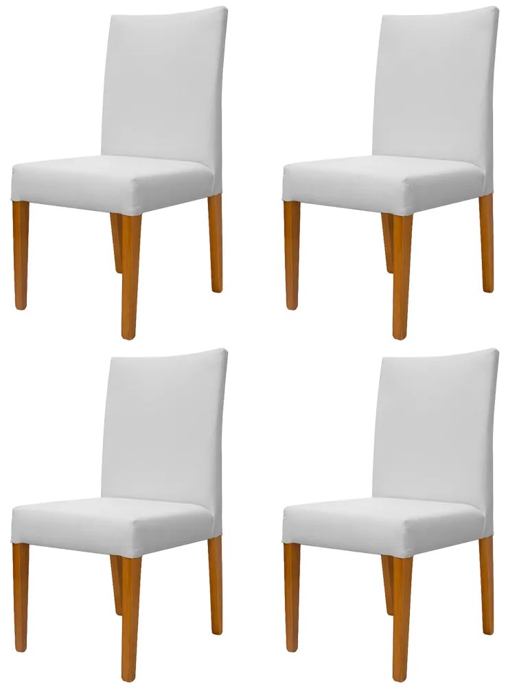Kit 4 Cadeiras de Jantar Milan Linho Cinza