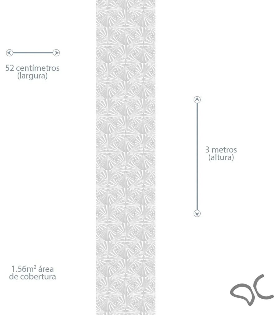 Papel de Parede Adesivo Branco Mona