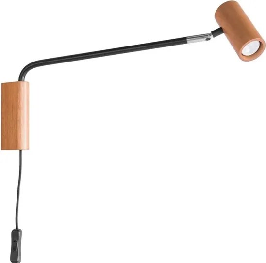 Arandela Metal Madeira Castanha Point