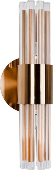 Arandela Ferro Vidro Ouro Envelhecido Bastille