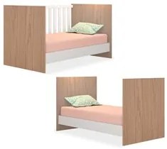 Berço Mini Cama Certificado pelo Inmetro Doce Sonho Carvalho/Branco -