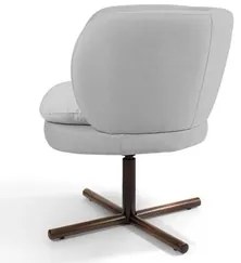 Kit 2 Poltronas Decorativas Melissa Base Xis Giratória Lona D-315 Cinz