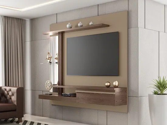 Painel Denver Fendi/Carvalho - Bechara Móveis