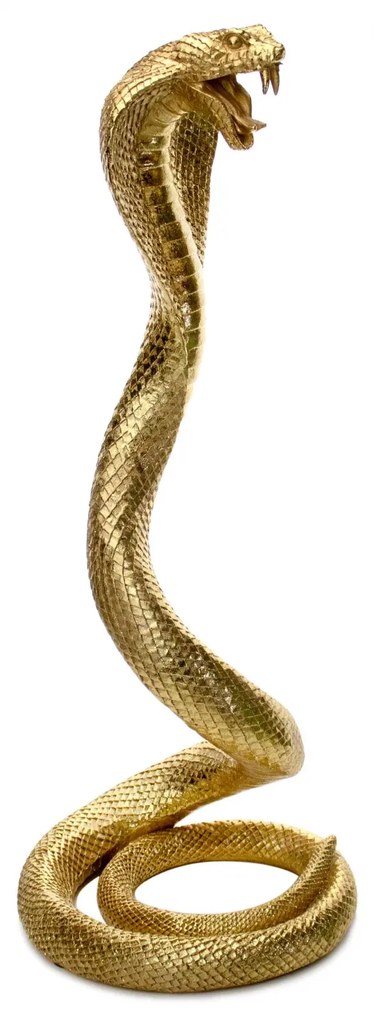 Escultura Decorativa Serpente Em Poliresina 41x16x16 Cm - D'Rossi