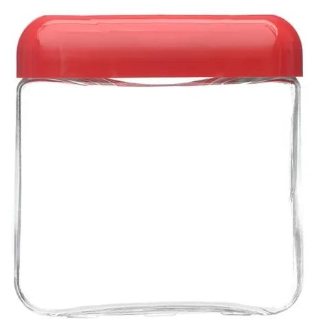 Kit 3 Potes de Vidro Tendenza 750ml - Vermelho
