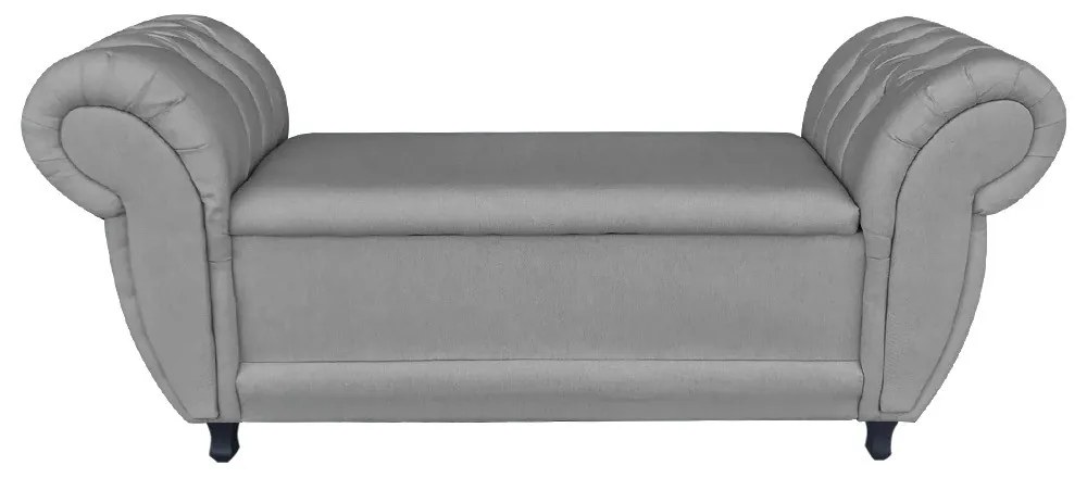 Recamier Baú Grécia 140 cm Linho M11 - D'Rossi - A26 Grafite