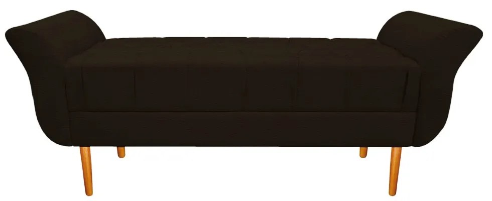 Recamier Estofado Ari 140 cm Casal Corano Marrom - ADJ Decor