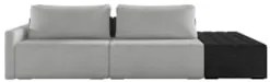 Sofá Ilha Modular Living com Puff 252cm Georgia Z08 Boucle Cinza/Preto