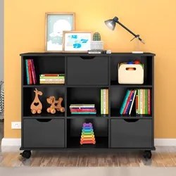 Kit 2 Nichos Organizadores com Rodízios Toys 3 Gavetas Q01 Preto - Mpo