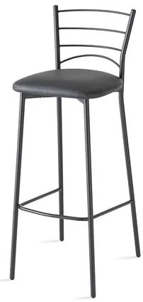Banqueta Mint Assento Courino Preta 87 cm (ALT) - 55799 Sun House