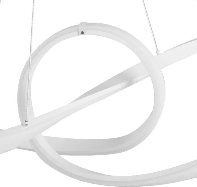 Pendente Led Metal Silicone Branco 58w Flow - LED BRANCO NEUTRO (4000K)