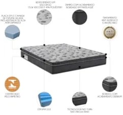 Colchão Casal Iso 1.0.0 Ortopillow Espuma D33 138x188x18cm - Ortobom