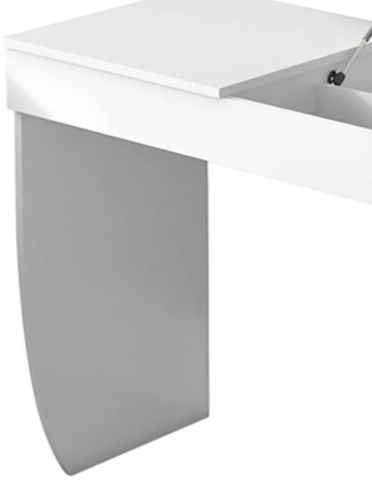 Escrivaninha Penteadeira Eva com Nicho Organizador 136 cm Branco - D'Rossi