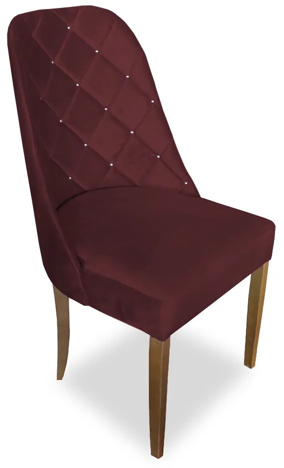 kit com 2 Cadeiras de Jantar Dublin Suede Bordô
