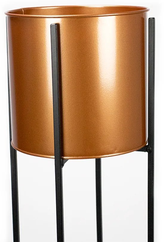 Vaso Decorativo Rose com Suporte Metálico Preto 91 cm - D'Rossi