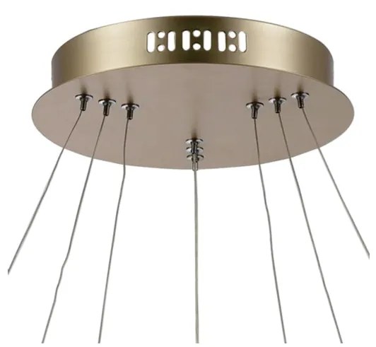 Pendente Birdie Aros Ø80X2Cm / Ø60X2Cm / Ø40X2Cm Led 39W 3000K Bivolt... (Dourado)