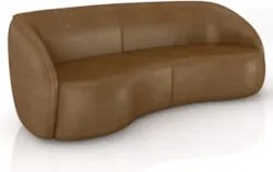 Sofá 3 Lugares Orgânico 288cm e Poltrona Zion Z32 Sintético Caramelo -