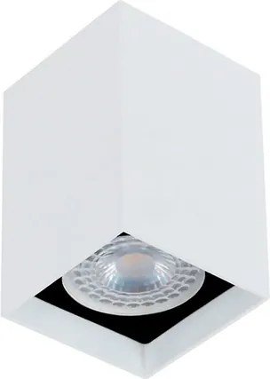 Plafon De Sobrepor Quadrado Aluminio Cube - PRETO / BRANCO