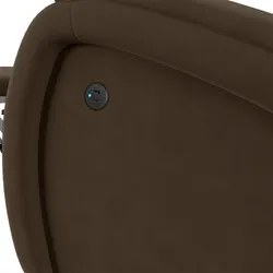 Poltrona do Papai Reclinável Kalie Power Touch USB FH9 Veludo Marrom -