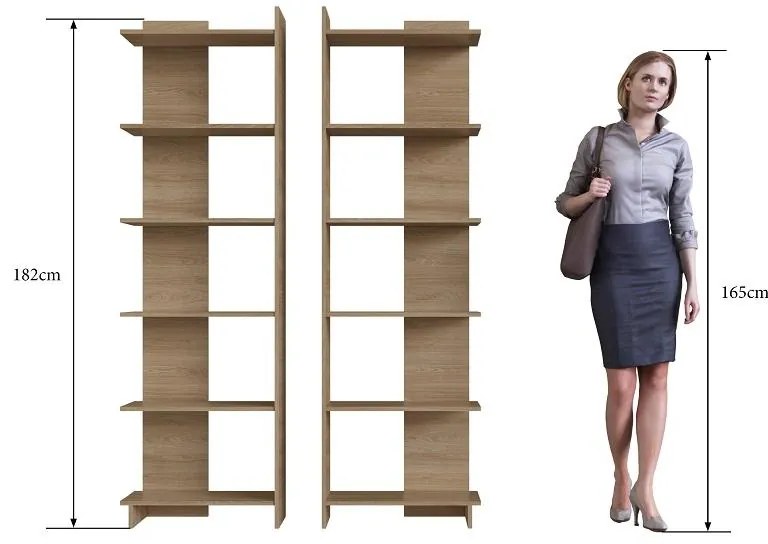 Estante para Livros Livreiro com 6 prateleiras Oak