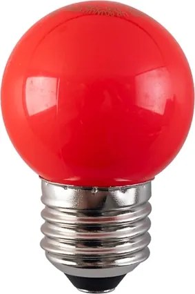 Lampada Led Bolinha Vermelha E27 1,2W 220 20Lm