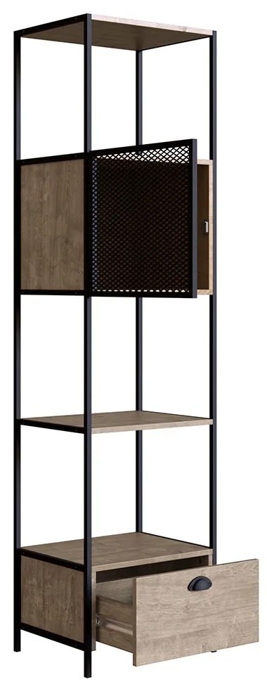 Estante 02 Portas New 180 cm Hanover e Preto - D'Rossi