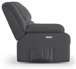 Poltrona do Papai Reclinável Pietra Elétrica LED Massagem FH9 Veludo C