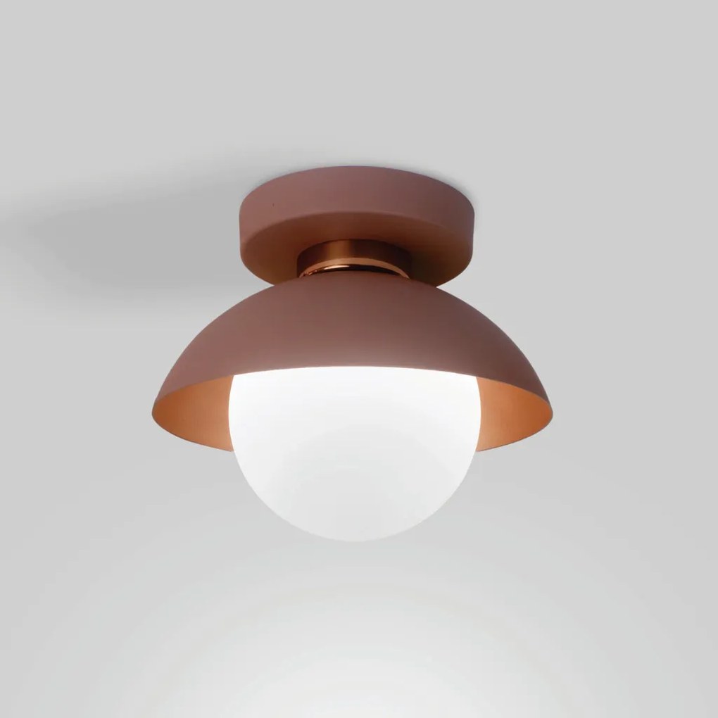 Arandela Bibelô Ø18,5X16,1Cm Globo Ø12Cm Fosco 1Xg9 Anel Distanciador... (MN-F - Mar Neutro Fosco, BT - Branco Texturizado)