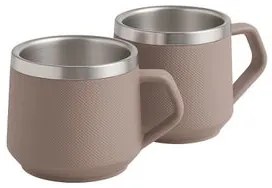 Kit 2 Xícaras para Café Tramontina em Aço Inox Cinza 80 ml