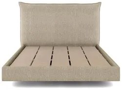 Cama Queen Flutuante Com Cabeceira 160cm Lyra S05 Linho Bege - Mpozena