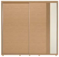 Guarda Roupa Casal 240cm 2 Portas Aline Flex A02 Off/Titanium - Mpozen