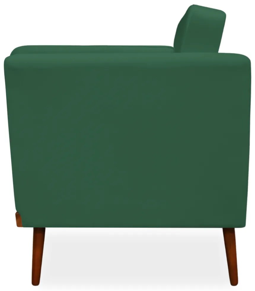 Poltrona Decorativa Siena Veludo Verde Bandeira