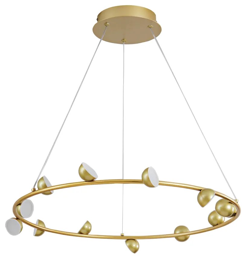 Pendente Mezzo Ø63X8,5Cm Led 39W 3000K Bivolt Alumínio Dourado - Usina...