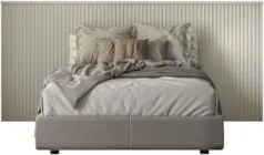 Cabeceira Casal e Queen Painel Ripado 241cm Palmeira Off L06 - Mpozena