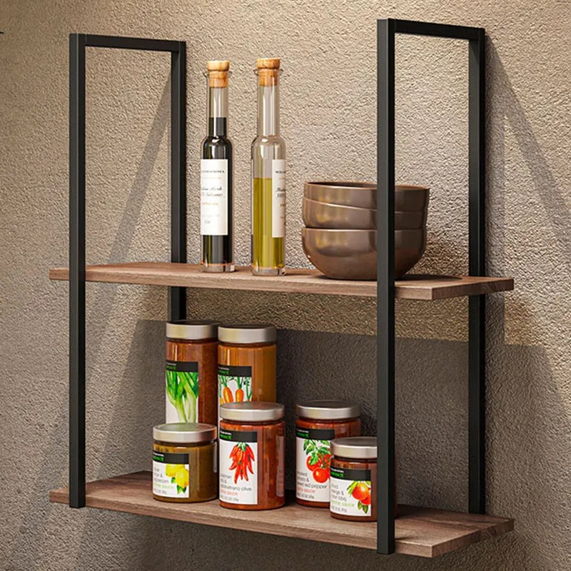 Prateleira Decorativa Multiuso Estilo Industrial 60cm Aurora Marrom/Preto - Home Design - Marrom