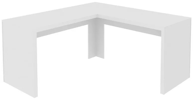 Mesa De Escritório Escrivaninha De Canto Home Office Branca