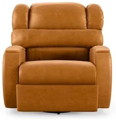 Poltrona do Papai Reclinável Kalie Glider Giratória USB FH9 PU Whisky