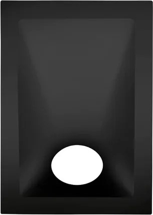 Plafon Embutir Aluminio Square 13,2Cm - PRETO