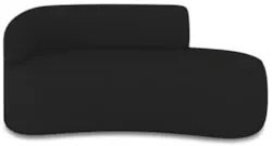 Sofá 3 Lugares Para Sala 180cm Orgânico Wendi Linho Preto I01 - Mpoze