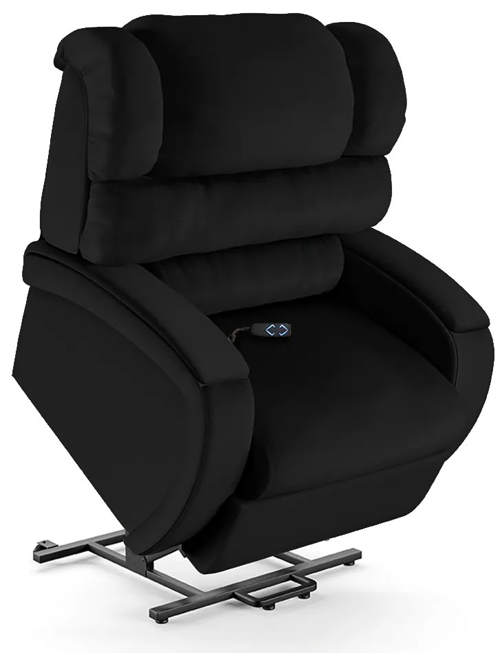 Poltrona do Papai Sala de Cinema Reclinável Kylie Elevação Lift Elétrico PU Preto G23