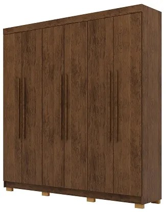 Guarda Roupa Elegance 6 Portas Imbuia/Rústico - Vila Rica Móveis