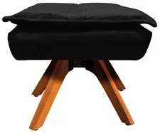 Puff Decorativo Sala de Estar Base Giratória Giromad Opla Suede Preto