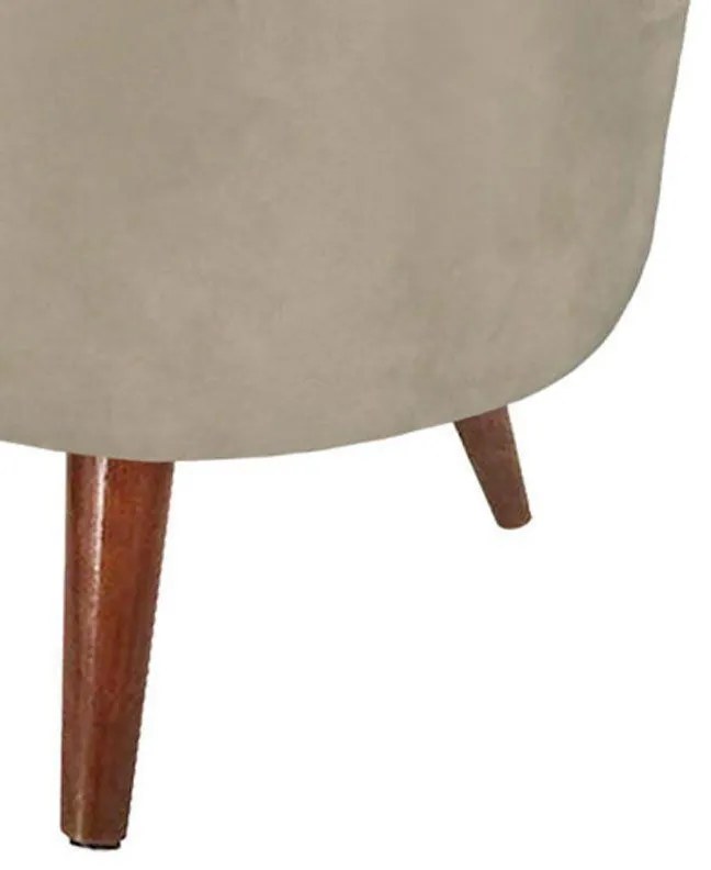 PUFF BANQUETA DECORATIVA DORA REDONDO SU - Bege