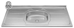 Armário de Cozinha CP02 Com Pia 120cm Pérola Z34 Branco - Mpozenat