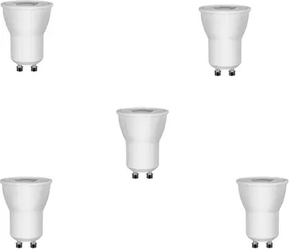 Kit 5 Lâmpadas Mini Dicroica Led 3w 240lm 36° 2700k