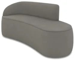 Sofá 3 Lugares Para Sala 180cm Orgânico Wendi Suede Grafite I01 - Mpo